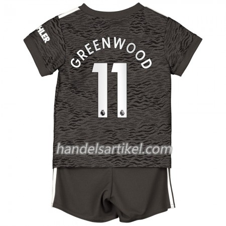 Manchester United Greenwood 11 Kinder Auswärts Trikotsatz 2020/21 Kurzarm (+ Kurze Hosen)